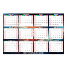 Modern 2026 English Wall Hanging Calendar With Thick-Starry M