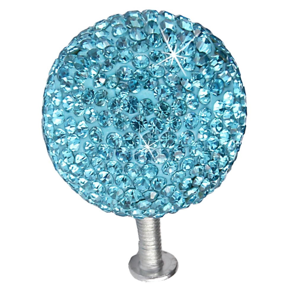 Stainless Steel Drawer Pull Handle And Single Hole Cabinet Knob Blue With Rhinestone Inlay Easy Installation 9073542039723