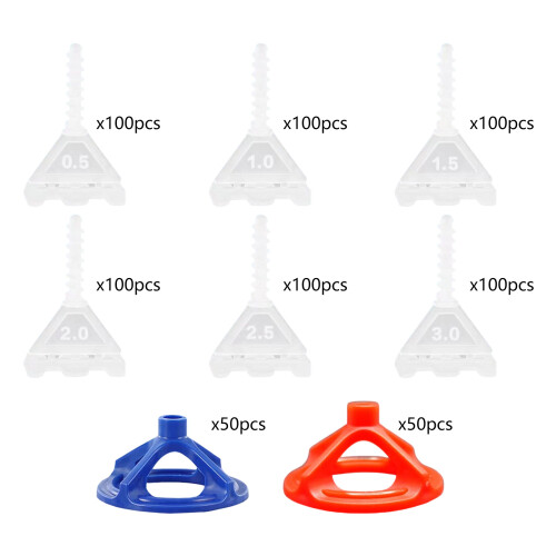 100Pcs Professional Ceramic Tile Leveling Clips-3 spira l base 1
