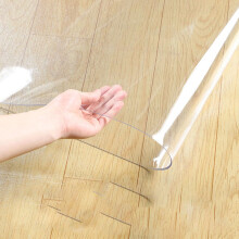 Office Chair Mat for Hardwood Floors Clear PVC Floor Protector with Non‑Slip Base and Easy Clean Surface W90xL150cm