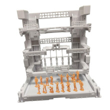 Action Figure Display Stand with Interlocking Modular Design, Stable White Model Display Base 16.5x11.5x16.5cm