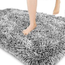 (Light Gray, 60x90cm) Premium Bathroom Rug Non Slip Fluffy Bath Mat, Incredibly Soft Comfortable,extra Thick Tw