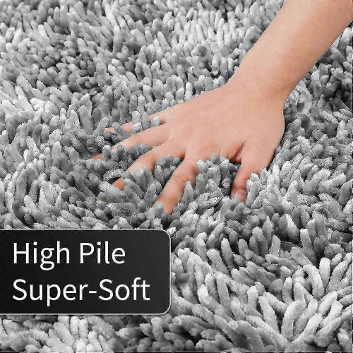 (Light Gray, 60x90cm) Premium Bathroom Rug Non Slip Fluffy Bath Mat, Incredibly Soft Comfortable,extra Thick Tw 1