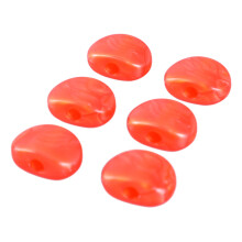 6Pcs Tuning Peg Button Semicircle Red Guitar