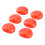 6Pcs Tuning Peg Button Semicircle Red Guitar 1