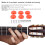 6Pcs Tuning Peg Button Semicircle Red Guitar 4