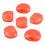 6Pcs Tuning Peg Button Semicircle Red Guitar 8