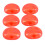 6Pcs Tuning Peg Button Semicircle Red Guitar 14