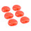 6Pcs Tuning Peg Button Semicircle Red Guitar 15