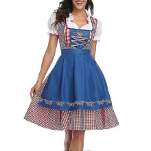 (S, Blue) Women's Oktoberfest Costume Adult Dirndl German Traditional Bavarian Beer Carnival Fraulein Cosplay Maid Dress Outfit Zekai