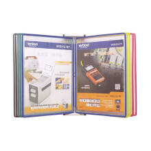 Wall Mounted File Organizer 10 Pocket Reference Display System with Durable Metal Frame and ColorCoded AntiGlare Pockets