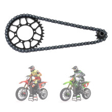 1/4 36T 7075 Aluminum Rear Sprocket and Black Steel Chain Set Durability Upgrade Parts for Losi PromotoMX