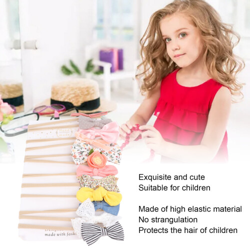 12pcs Bows Hair Ties Elastic Multi-Color Ponytail 2