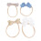 12pcs Bows Hair Ties Elastic Multi-Color Ponytail 5