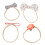 12pcs Bows Hair Ties Elastic Multi-Color Ponytail 8