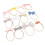 12pcs Bows Hair Ties Elastic Multi-Color Ponytail 12