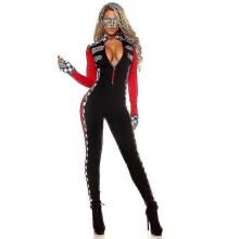 (L) Sexy Race Car Driver Uniform Girl Racing Driver Cosplay Jumpsuit For Lady Halloween Halloween Party Costume High Quality Zekai
