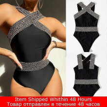(L, S0164) Lebanghui Push Up Women Swimsuit One Piece Sexy Swimwear Women Bath Suit Stitch Detail One-pieces Swimming Suit Bathing Suits