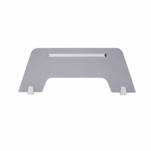 Gray Desk Divider 60x30cm Clamp Mounted Privacy Screen for Office Desk Visual Distraction Reduction