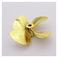 RC Boat Metal Propeller 60mm Left Hand 4 Blades 4mm Shaft CorrosionResistant Precise Fit