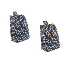 37L Waterproof Oxford Shopping Trolley Replacement Bag with Side Pockets and Drawstring Closure