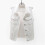 (M, White) Women Spring And Autumn Coats Solid Sleeveless Denim Jacket Outerwear 1