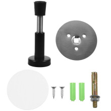 Stainless Steel Door Stopper with Hydraulic Silent Closing, NoDrill Modern Design for Home and Office