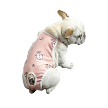 (L, Pink) Pet Sanitary Pants Adjustable Band Menstruation Shorts Washable Dog Diaper Pet Physiological Pants For Indoor