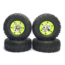 RC Car Tires 90mm Set for Wltoys 144001 124019, Traction Durable Rubber Wheels for OffRoad Grip
