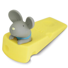 Cute Cartoon Mouse Door Stopper Wedge Nonslip Secure Grip Child Safety Lightweight Durable Home Use