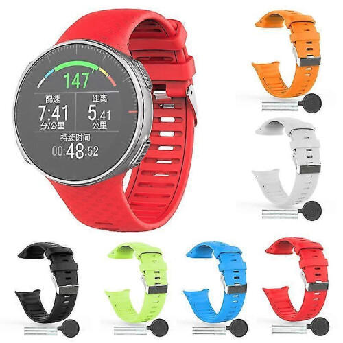 (Orange) Replacement Silicone Soft Watchband Smart Watch Wrist Strap for Polar Vantage V 2