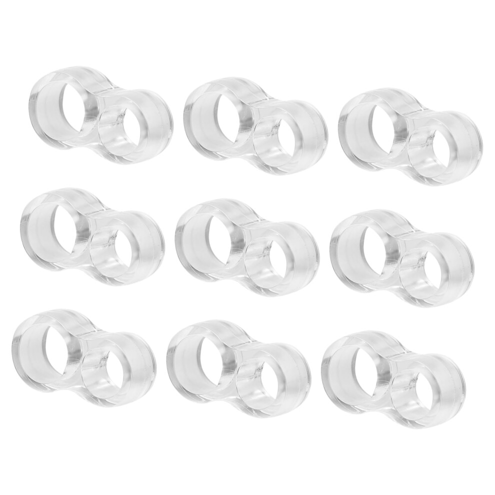 10Pcs Transparent Door Handle Bumper Rings Wall Protector For Noise Reduction And Impact Absorption 9073542041894