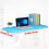 Wall Mounted Folding Table with Adjustable Height, SpaceSaving Drop Leaf Desk for Kitchen or Home Office 5
