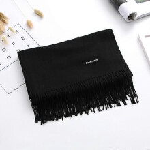 (150g-Black) Luxury Solid Women Scarf Winter Cashmere Pashmina Shawls Warm Lady Blanket Wraps Bufanda Scarves Tassel Neck Echarpe 2022