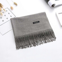 (150g-Gray) Luxury Solid Women Scarf Winter Cashmere Pashmina Shawls Warm Lady Blanket Wraps Bufanda Scarves Tassel Neck Echarpe 2022