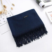 (150g-Navy blue) Luxury Solid Women Scarf Winter Cashmere Pashmina Shawls Warm Lady Blanket Wraps Bufanda Scarves Tassel Neck Echarpe 2022
