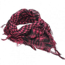 (Pink) Men Women Scarf Plaid Tartan Lightweight Cotton Keffiyeh Scarf for Winter Square Shawl Scarf Tactical Neck Warmer Cover