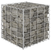 Gabion Raised Bed Planter with Rustproof Steel Frame, Weather‑Resistant for Outdoor Garden 15.7in