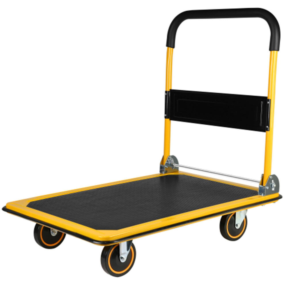 660Lbs Foldable Hand Truck With 360 Swivel Wheels Heavy Duty Platform Cart For Warehouse Garage 9351714520324
