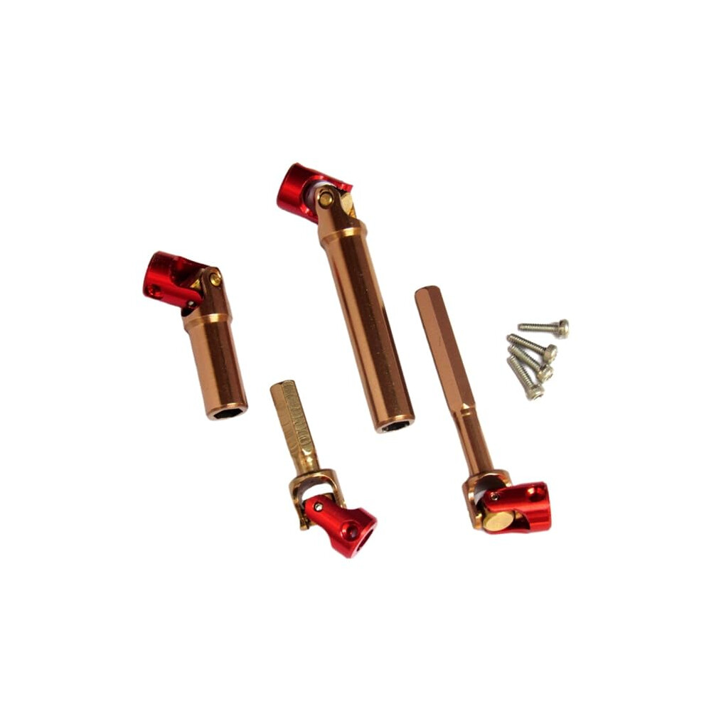 Upgraded Metal Cvd Rc Drive Shaft For Trx4m C8801 C8809, Durable Alloy Construction Finish Gold/Red 9073542042174