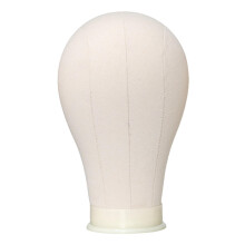 21 Inch Canvas Mannequin Head with Secure Mounting Holes for Wig Making and Salon Display