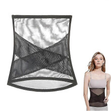 (XL, black) Womens Ladies Waist Trainer Corset Breathable Mesh Slimming Tummy Control Girdle Belt Sport Body Shaper Shapewear