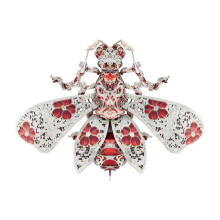 3D Metal Puzzle Mechanical Animal Model Kit, Colorful Diamond Shine Stainless Steel Gift for Adults