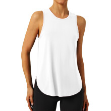 Women's ice silk sports vest, quick-drying sleeveless-White M
