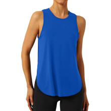 Women's ice silk sports vest, quick-drying sleeveless-Blue M