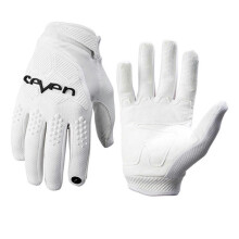 (S, White) Motorcycle Racing Gloves Non-slip Wear Resistant Breathable Full Finger Gloves