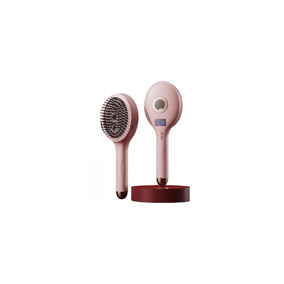 Pink 2 In 1 Detangling Hair Brush And Mister With Ultrasoft Bristles, Antifrizz Styling For Wet And Dry Hair (Pink)