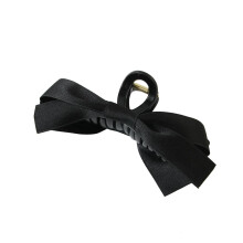 Korean Large Bow Hair Clip for Women Black – Secure Anti‑Slip Hold, Quick Elegant Styling