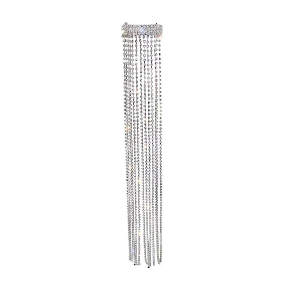 Unisex Beaded Ponytail Hair Extension Clip With Tassel Chain Braid Decor, ClipâOn Easy Styling