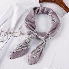 (70x70CM, W918-5) 70cm Bandana Head Scarf For Women Fashion Paisley Print Handkerchief Silk Satin Hijab Scarfs Female Square Neck Scarves Dropship